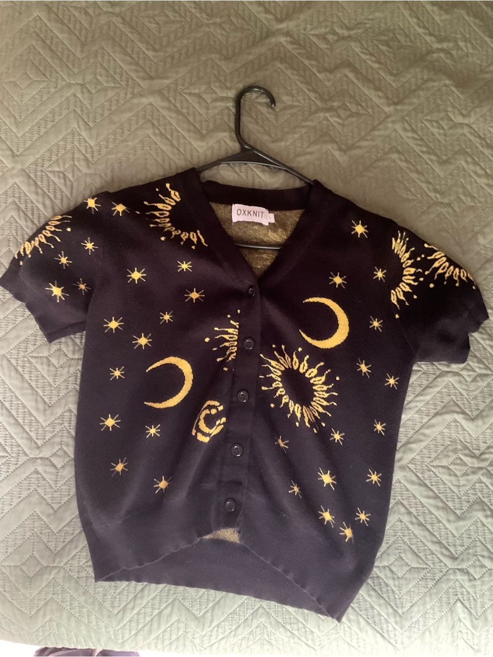 Whimsigoth Celestial Button Up Sweater - Picture 3 of 5